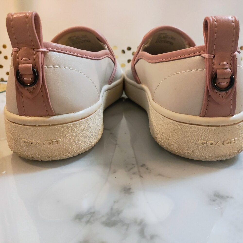 COACH C115 SLIP-ON SNEAKER LOAFER/ CREAM/ PETAL - Women's Size 10 - Picture 3 of 7